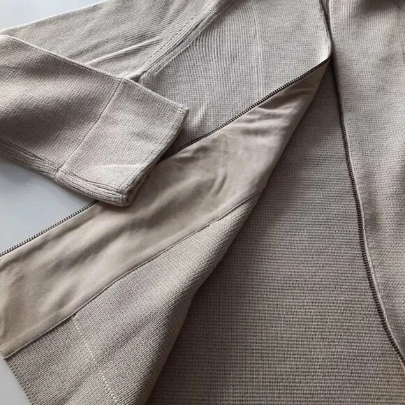 Wool and Suede 2pc Cardigan and Shell Set - size XS